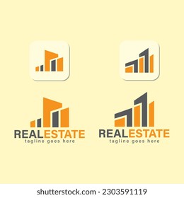 Set of real estate logo deign. Building and Construction Logo. Premium Vector illustration.Collection of minimal logo.Modern Home investment icon style template.