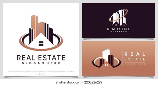 Set of real estate logo design bundle for business with home icon and creative element
