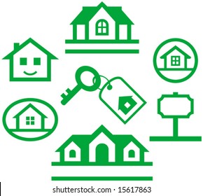 Set of Real Estate Logos and Concepts