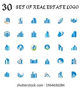 set of real estate vector , set of architecture logo