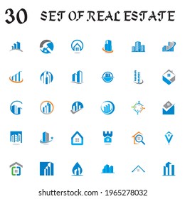 set of real estate vector , set of building logo