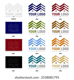 set real estate vector logo