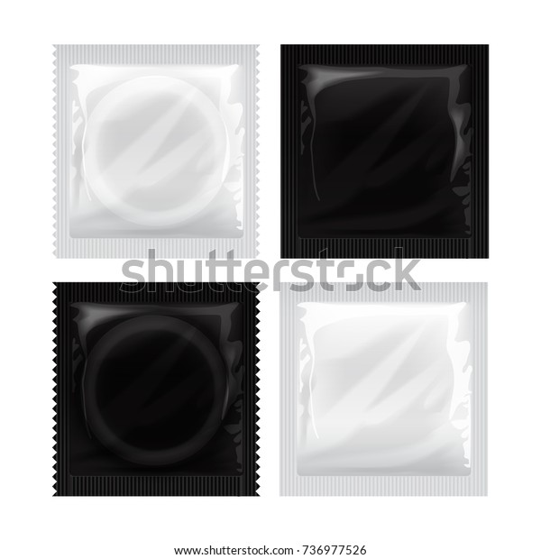 Download Set Realistic Blank Template Packaging Condom Stock Vector Royalty Free 736977526