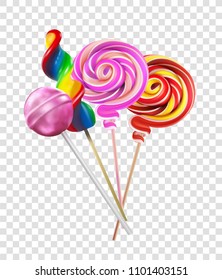 Set of realistic candy. Vector illustration icon isolated.