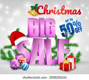 set of realistic christmas big sale banner or origami banner template special offer or christmas discount banner. eps vector