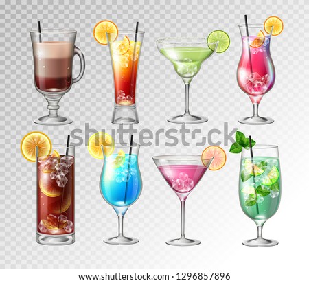 Similar – Image, Stock Photo Transparent pink alcohol cocktail, vodka gin-tonic