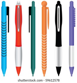 Set of realistic colored tools - vector
