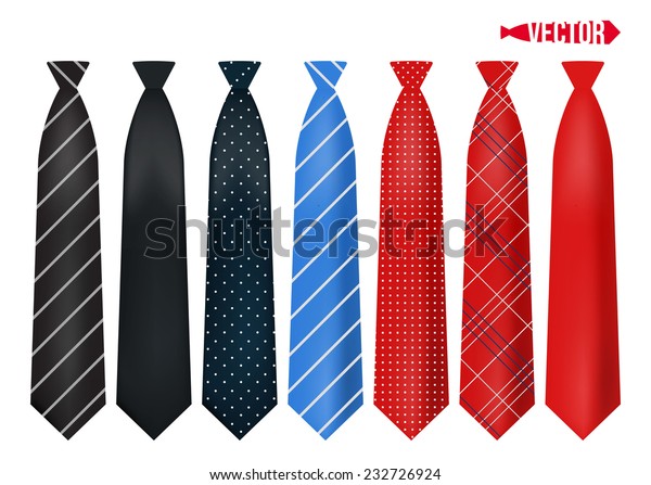 Set Realistic Colorful Neckties Stock Vector (Royalty Free) 232726924