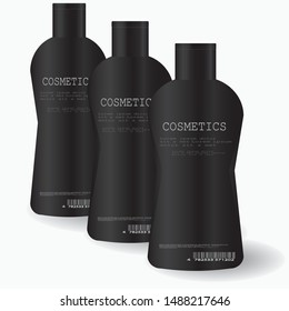 Set of Realistic cosmetic bottle on a white background. Cosmetic package collection for cream, soups, foams, shampoo, glue. Mock up set for brand template. vector illustration