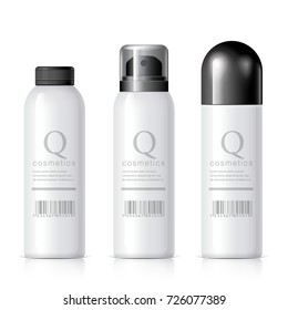 Set of Realistic cosmetic bottle on a white background. Cosmetic package collection for cream, soups, foams, shampoo, glue. Mock up set for brand template. vector illustration.