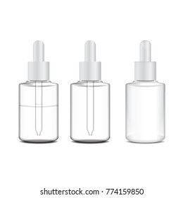 Set of realistic cosmetic container, tube for ointment. Mock up bottle on white background. Gel, balsam, for design label for your design