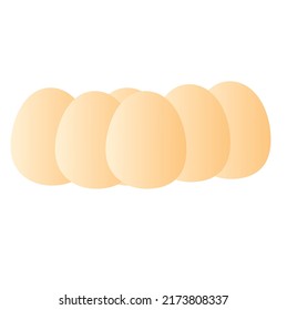 Set of Realistic Dark and Light Brown Whole Chicken Eggs. 3d Vector Illustration of Three Egg Collection