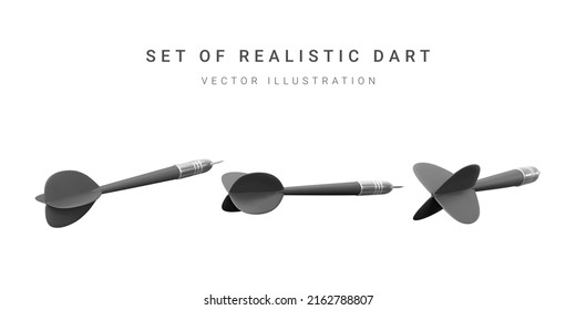 Set of realistic darts. Vector illustration