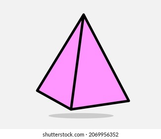 Conjunto de formas de color 3d básicas realistas y detalladas aisladas en fondo blanco Incluye forma piramidal, ilustración de vector sph.
