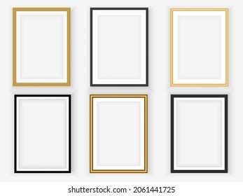 Set realistic frame isolated on grey background. Perfect for your presentations. Vector illustration design.