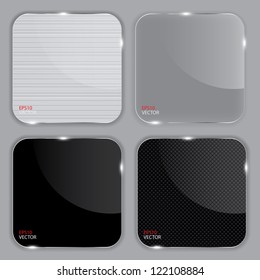 Set of realistic glass frames. Vector illustration.
