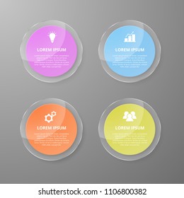 Set realistic glass transparent banners. Abstract transparent .Vector illustration, eps 10