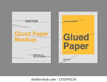 Establecer un vector de plantilla de mockup de papel realista