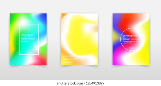 Set of realistic holographic Foil backgrounds in different colors for design. Hologram to create trendy modern design. Backgrounds for design cards, filling silhouettes, pattern design to printing.