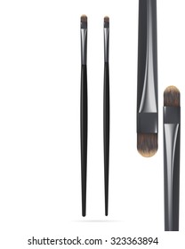 Set of Realistic Make Up Brush Isolated on white background. Vector illustration