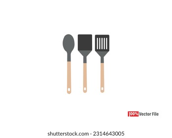 Conjunto de cucharas de metal realistas desde diferentes puntos de vista. 3.d realismo. Ilustración de cucharadilla vectorial aislada. Icono de cubiertos. Cuchara, tenedores, cuchillo. concepto de negocio de restaurantes, ilustración vectorial, 