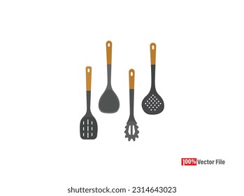 Set of realistic metal spoons from different points of view. 3d realism. Vector teaspoon illustration isolated. Cutlery icon. Spoon, forks, knife. restaurant business concept, vector illustration, 