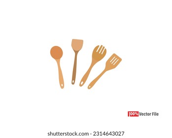 Set of realistic metal spoons from different points of view. 3d realism. Vector teaspoon illustration isolated. Cutlery icon. Spoon, forks, knife. restaurant business concept, vector illustration, 