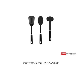 Conjunto de cucharas de metal realistas desde diferentes puntos de vista. 3.d realismo. Ilustración de cucharadilla vectorial aislada. Icono de cubiertos. Cuchara, tenedores, cuchillo. concepto de negocio de restaurantes, ilustración vectorial, 