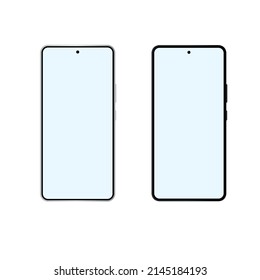 Set of realistic models smartphone. Smartphone mockup. Phone mockup in front. 