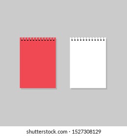 Set of realistic note book template vector illustration