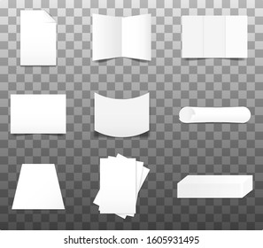 Set of Realistic Paper Mockup,Vector,Illustration.