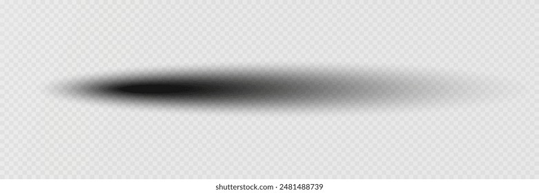 Set of realistic paper shadows. On a transparent background.