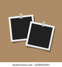 Set von realistischen Fotorahmen mit Schatten. Vektorgrafik