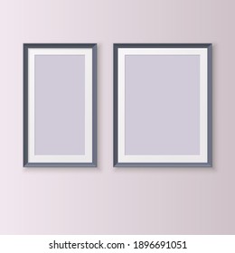 Un conjunto de marcos de fotos realistas para colocar imágenes. Plantilla para un afiche, pancarta o anuncio. Objeto aislado en el fondo. Gráficos vectoriales en un estilo moderno.