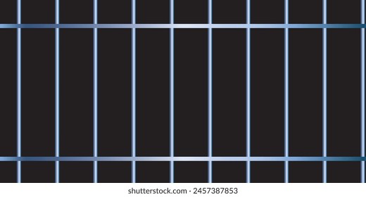 Set of realistic prison metal bars isolated on transparent background. Prison fence jail. Template design for criminal or sentence.Way out to freedom concept eps10