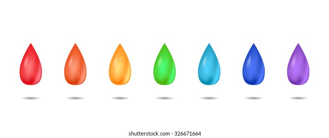 Set realistic rainbow drops for your creativity