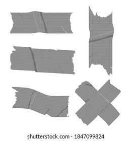 ensemble d'icônes vectorielles de ruban adhésif déchiqueté réaliste Modèle d'illustration, conception d'éléments pour la bannière, postage esthétique des médias sociaux et promotion