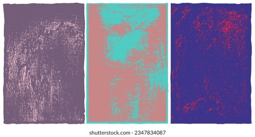 Set of Realistic rough, eroded lino print textures taken from high resolution scans. Vector letterpress ink textures. Compound path and paths optimised. High quality textured Brush strokes bundle.