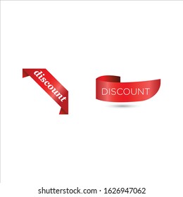 Set of realistic sale tags with text