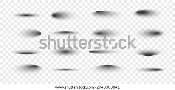 Set Realistic Shadow On Transparent Background Stock Vector (Royalty ...