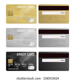 Credit Debit Card Design Template Vectorblue Stock Vector (Royalty Free ...