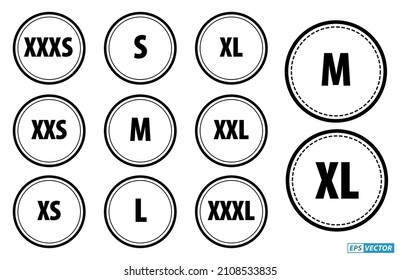 set of realistic size clothing label isolated or clothing fabric ribbon label or garment tags symbols. eps vector
