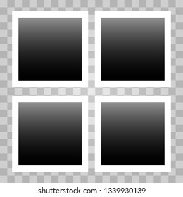 Set of realistic square frames, Vector Photo frame mockup design. Frames photo collage.  Vector illustration EPS10