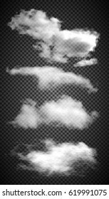 Set realistic transparent clouds.