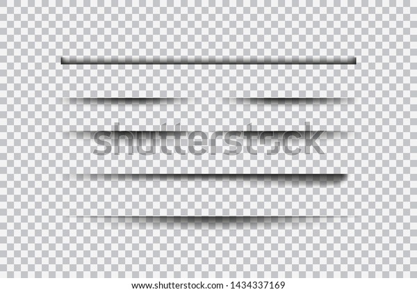 Set of realistic transparent shadow effects,\
vector illustration