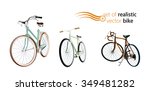 set of realistic vector bike