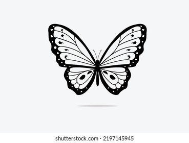 Set of realistic vector butterflies. Collection of vintage elegant illustrations of butterflies. 10 eps. Design element for your project