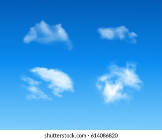 Set Of Realistic Vector Clouds
