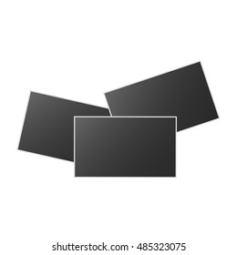 Set of realistic vector photo frames. Template photo design, Vector illustration