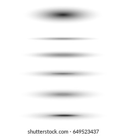 set of realistic vector shadows isolated on white background. 